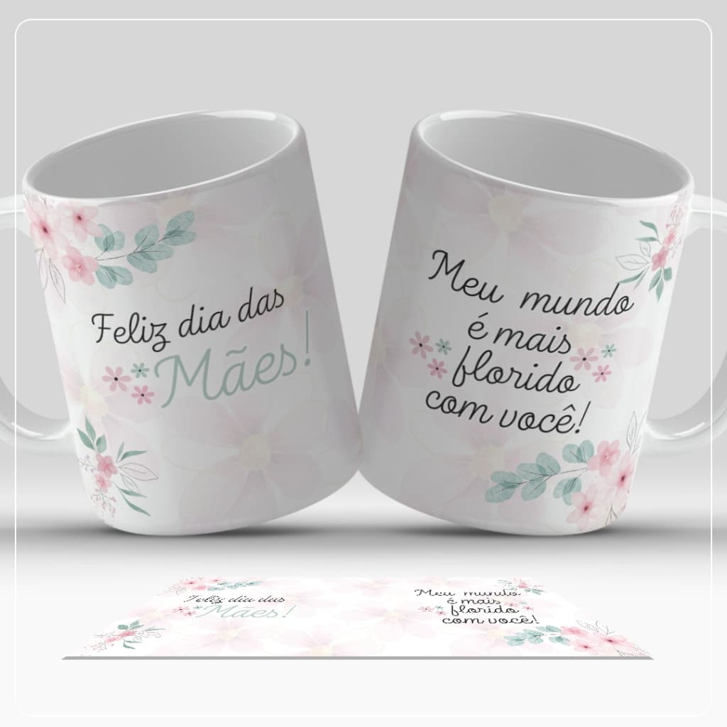 Caneca personalizada Feliz dia das Mães modelo especial presente envio imediato