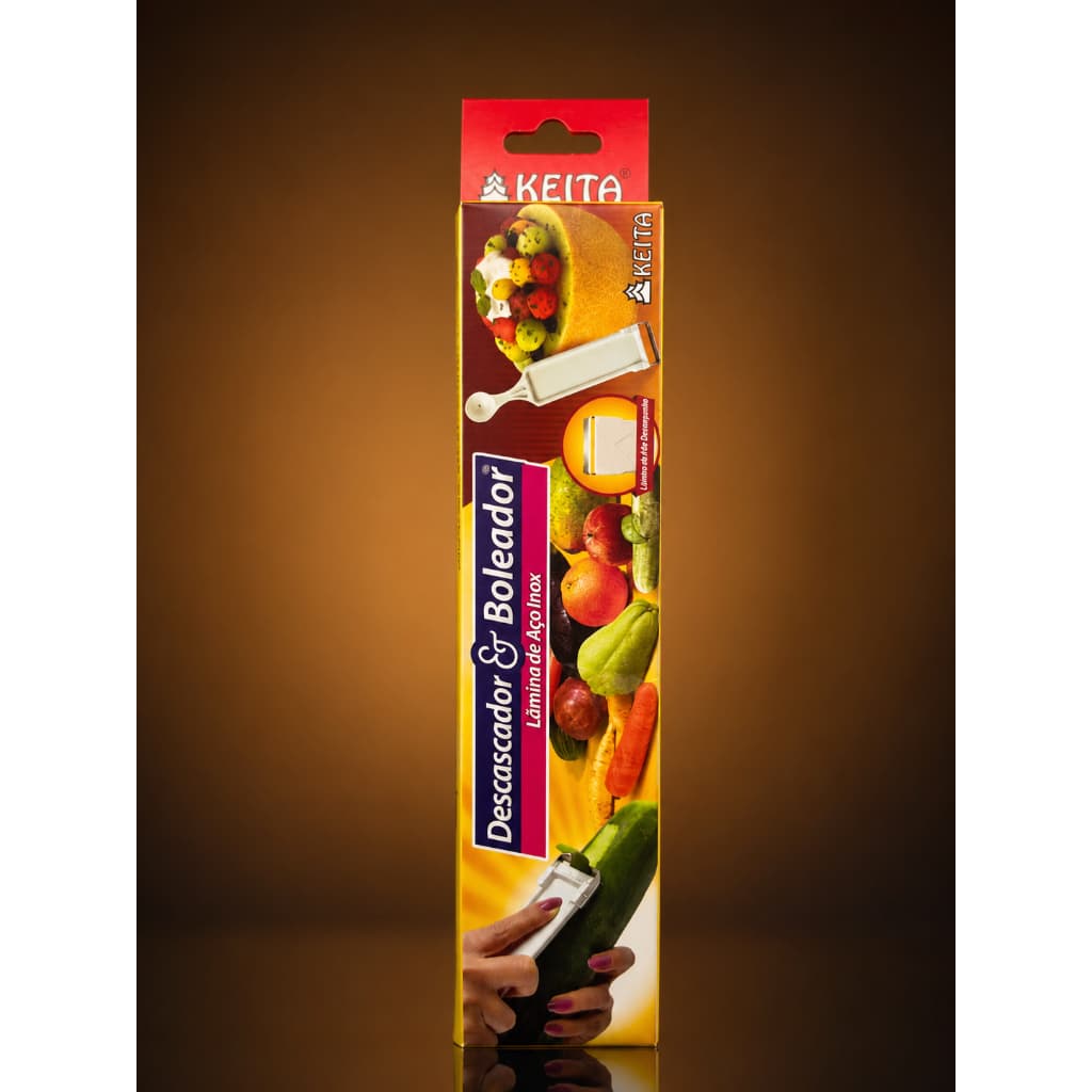 Descascador e Boleador 2 em 1 Keita Aço Inox Para Frutas e Legumes