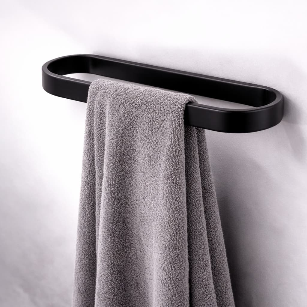 Suporte Porta Toalha de Banho e Rosto para Banheiro Lavabo Moderno