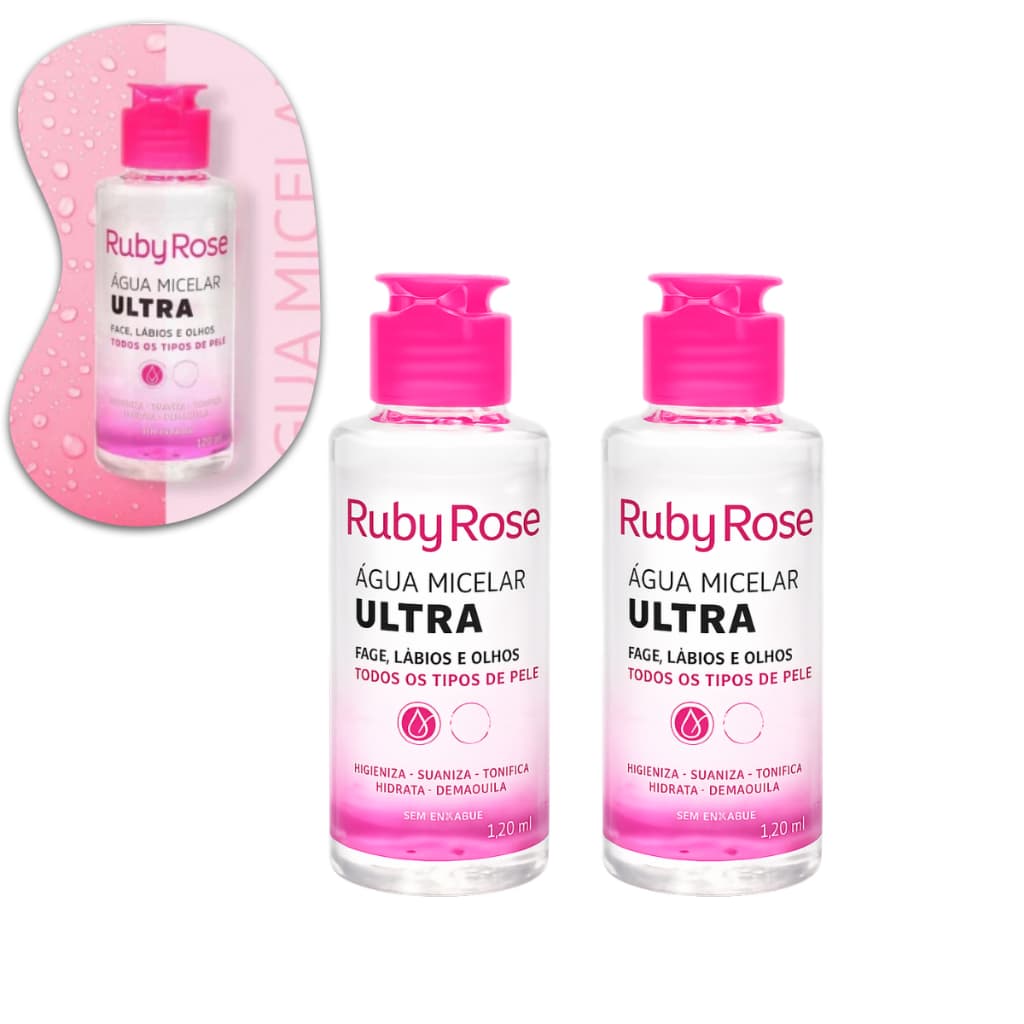 Agua Micelar 120ml Ultra Ruby Rose 2x