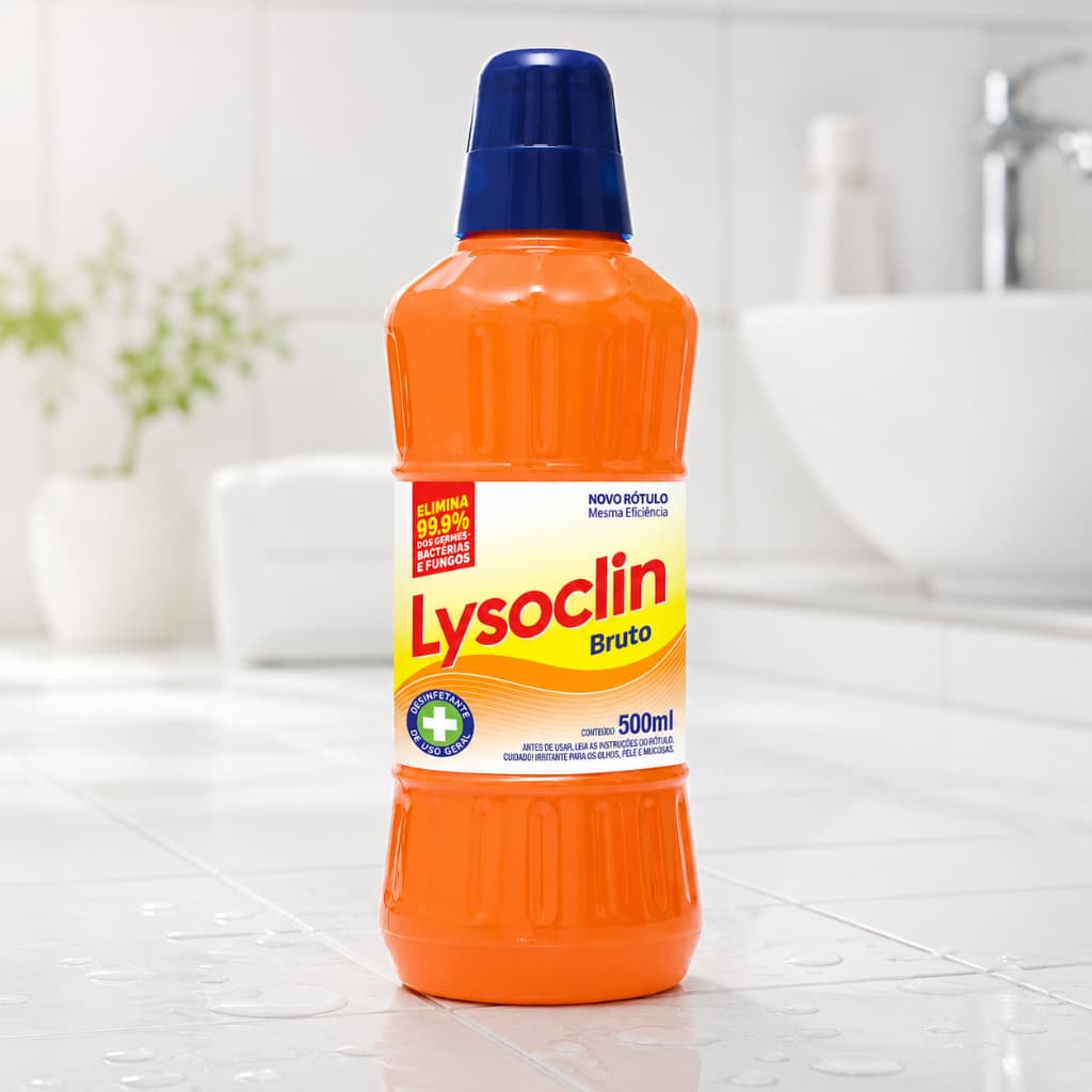 Lysoclin Bruto 500ml Desinfetante Uso Geral Limpeza Profunda e Proteção