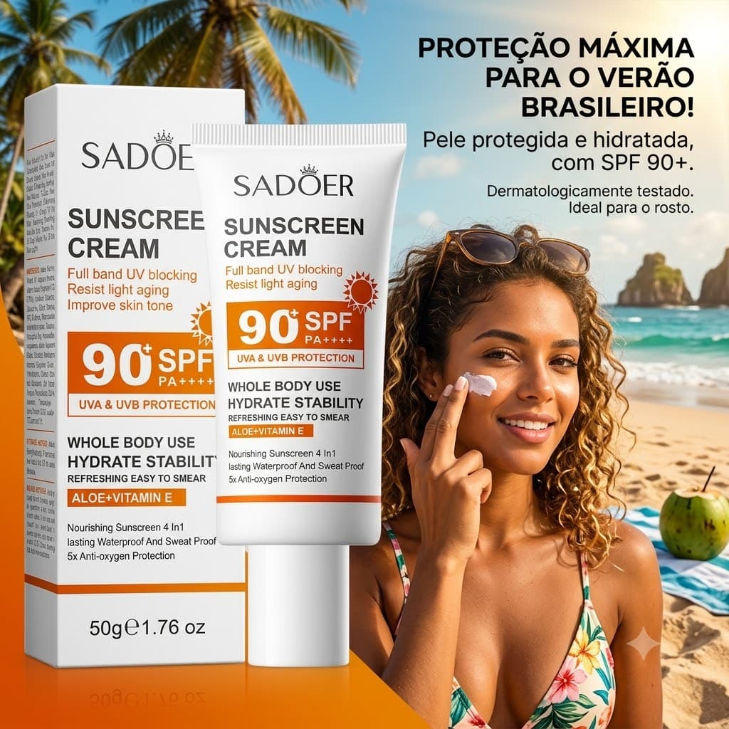 SADOER protetor solar,SPF 90,50g,protetor solar bastão