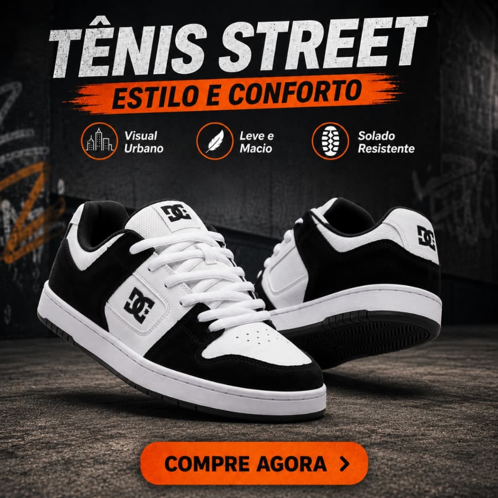 Tenis Masculino Streetwear Moderno Casual Confortavel Para Usar No Dia A Dia Urbano Top