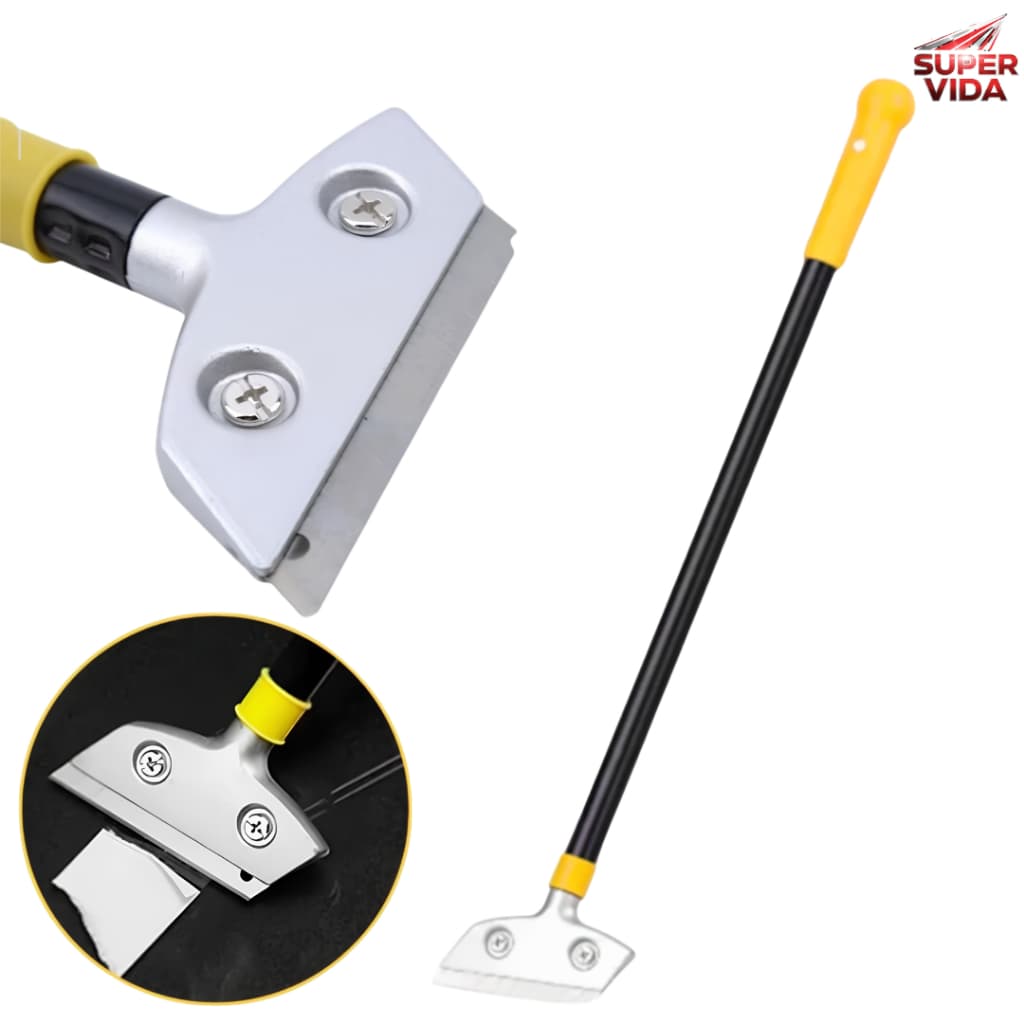 Raspador Multiuso Luatek Cabeça Liga Alumínio Cabo Aço 30/60/90cm para Vidro e Azulejo
