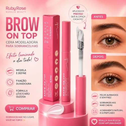 Ruby Rose Cera Modeladora de Sobrancelhas Natalia Beauty