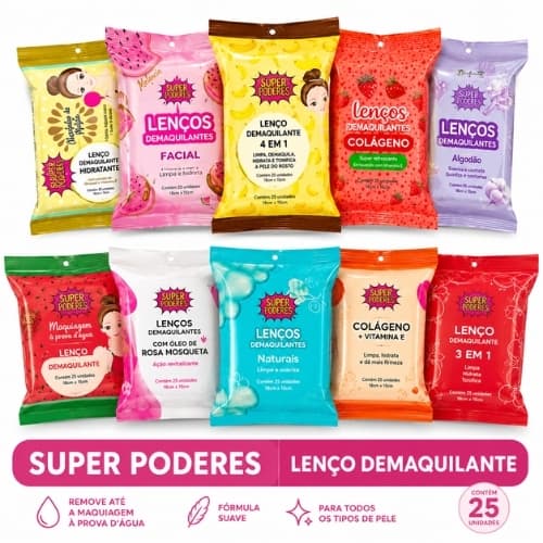 Lenço Demaquilante Super Poderes