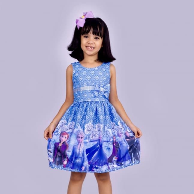 Vestido Infantil Princesas Peppa Frozen Minnie Moana Cinderela Sofia