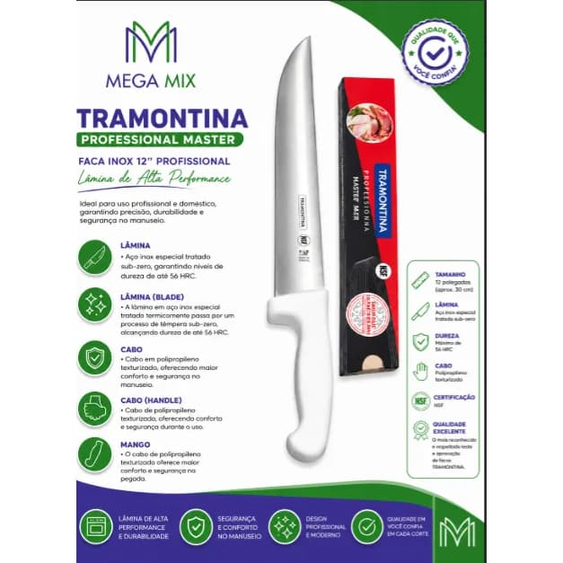 Faca tramontina profissional master