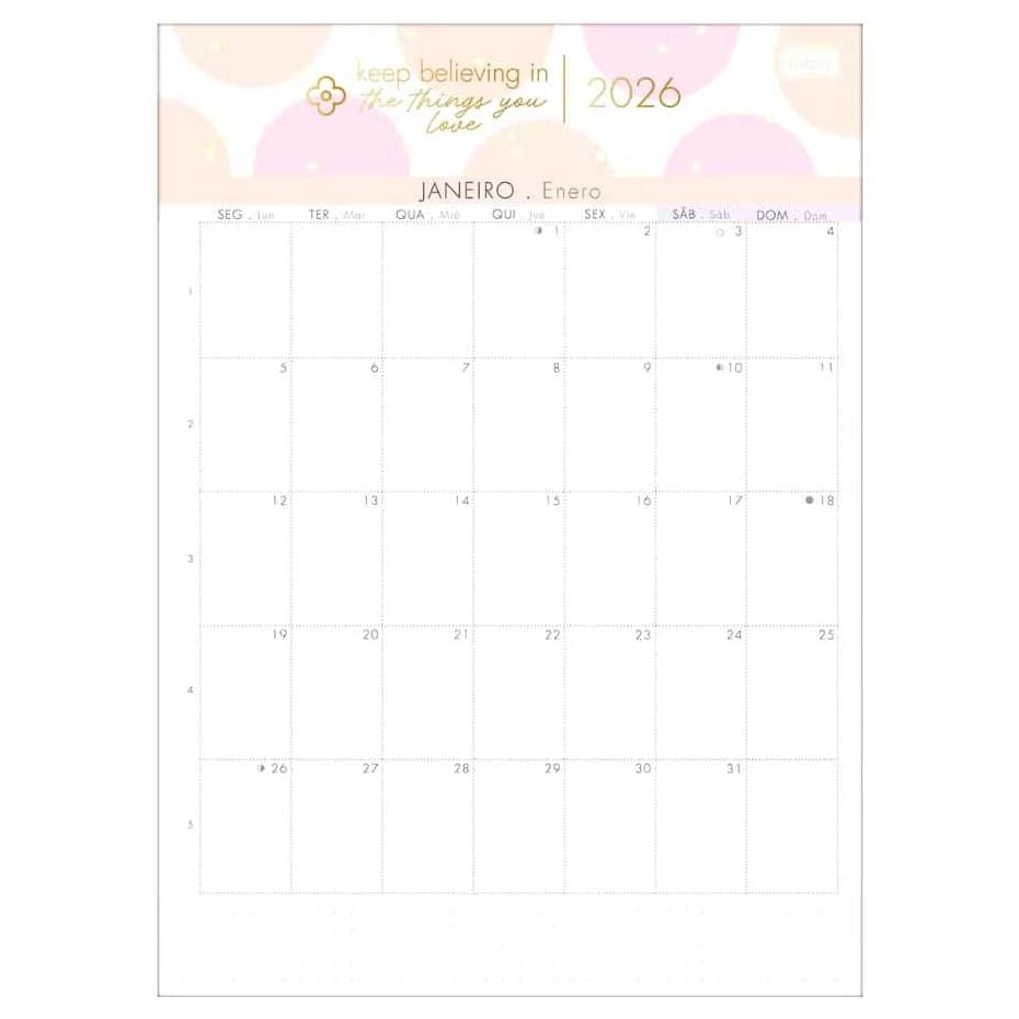 Calendário Planner de Mesa  Soho 2026
