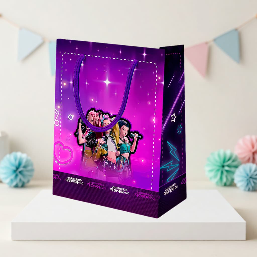 Sacolinha no tema Guerreiras do Kpop para lembrancinha | decoração de festa aniversario | mimos