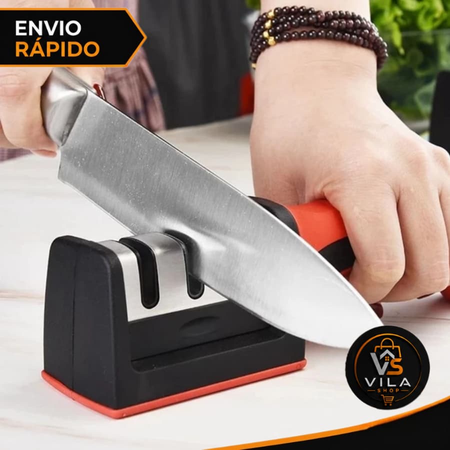 Amolador Afiador De Facas Em Aço Inox Cozinha Profissional Com 3 Afiadores Profissional Ferramenta Com Afiação Rápida