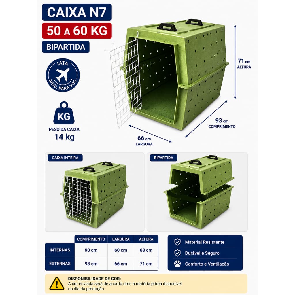 Caixa Transporte Pet  Para Cachorro e Gatos pequenos/Grande Viagem Avião IATA