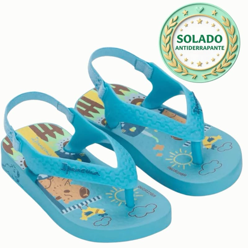 Chinelo Infantil Menino, Ipanema baby, Antiderrapante com elástico