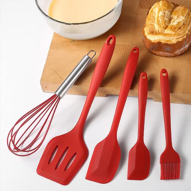 Utensílios De Cozinha Silicone com Fue – Kit c/ 5