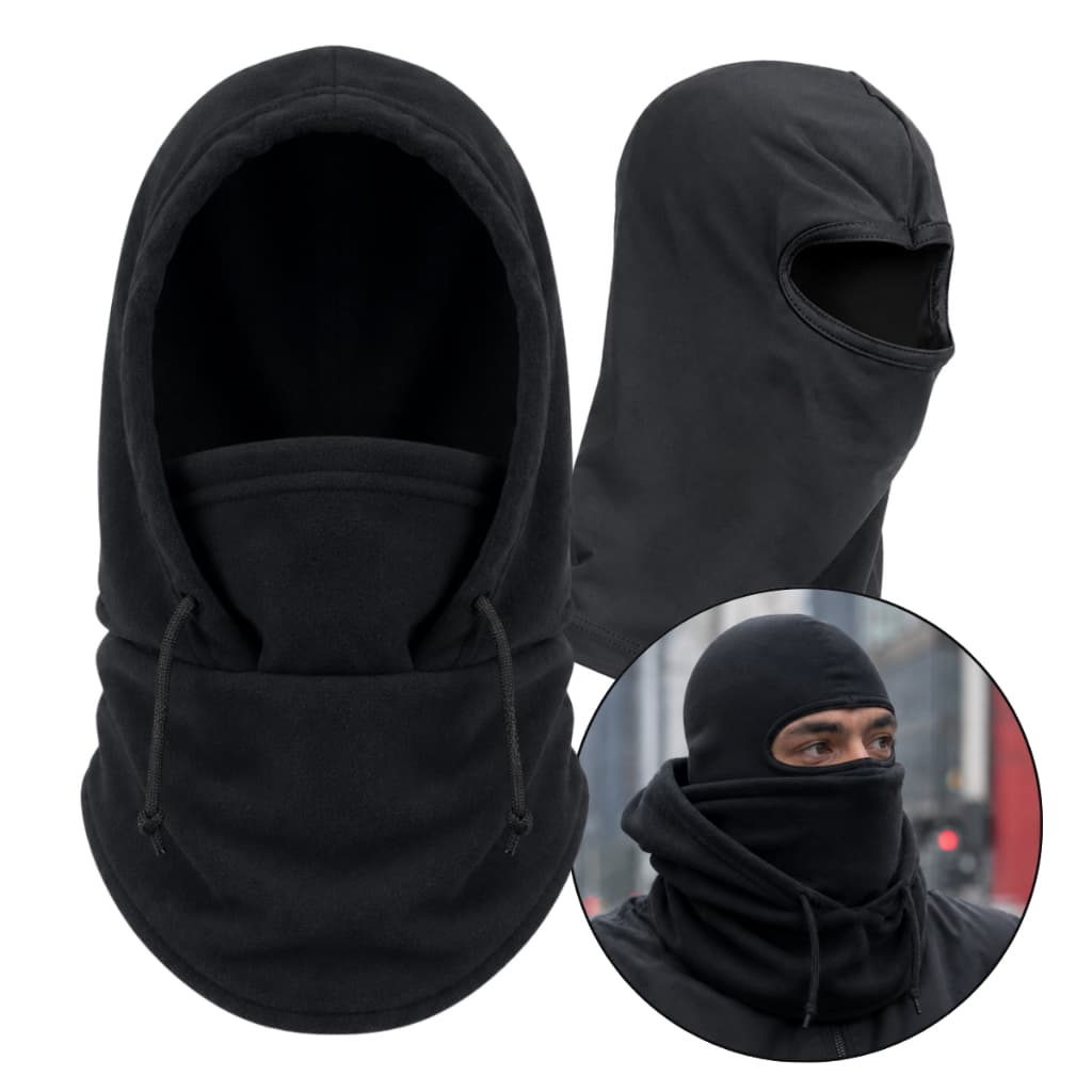 Kit Touca Capuz Balaclava Térmica Moto Frio Inverno Suedine Inverno Proteção Frio Touca Ninja