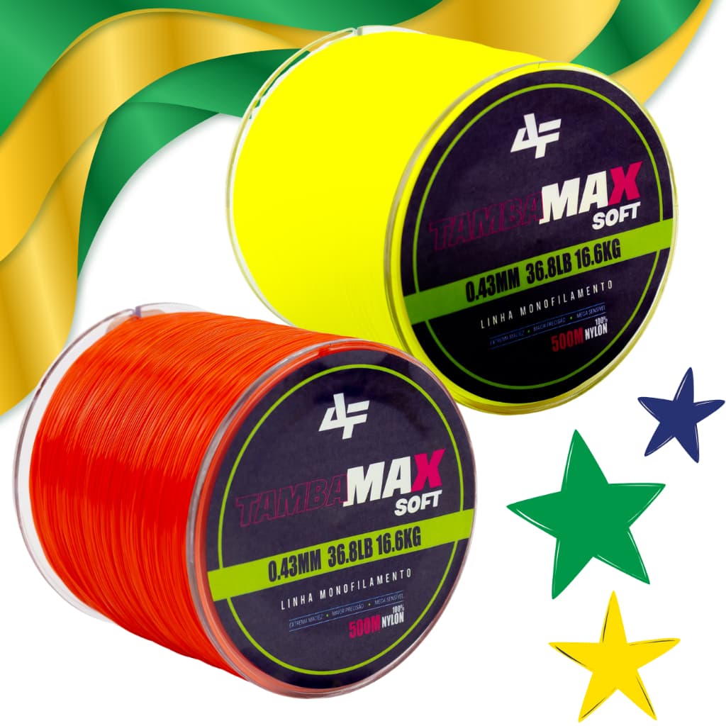 Linha Monofilamento Nylon 500 metros Tamba Max Soft Albatroz Fishing 0.28mm / 0.35mm