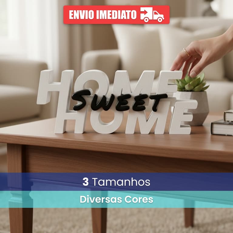 Home Sweet Home Placa Decorativa Enfeite de Mesa Decoração Moderna Lar Doce Lar