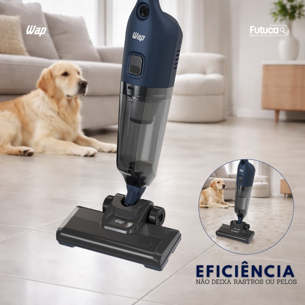 Aspirador Vertical WAP Power Speed Max AZ20 3 em 1 1600W Filtro HEPA para Pisos, Sofás e Cantos