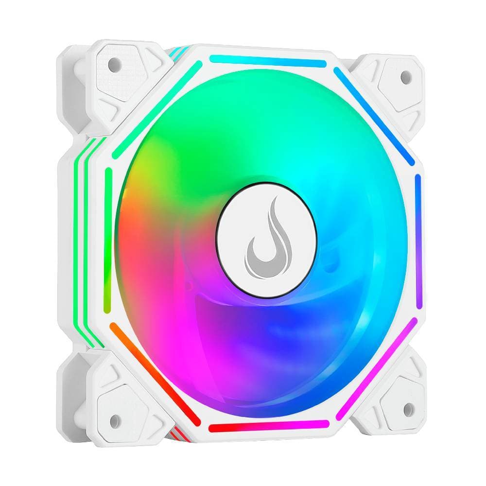 Ventoinha Rise Mode Hex Turbine PWM 120mm ARGB Branco - RM-H-ARGB-TOR-W