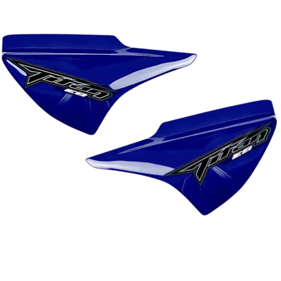 Carenagem Titan 150 Par Tampas Laterais Azul 2004 2005 2006 2007 2008 + Adesivos