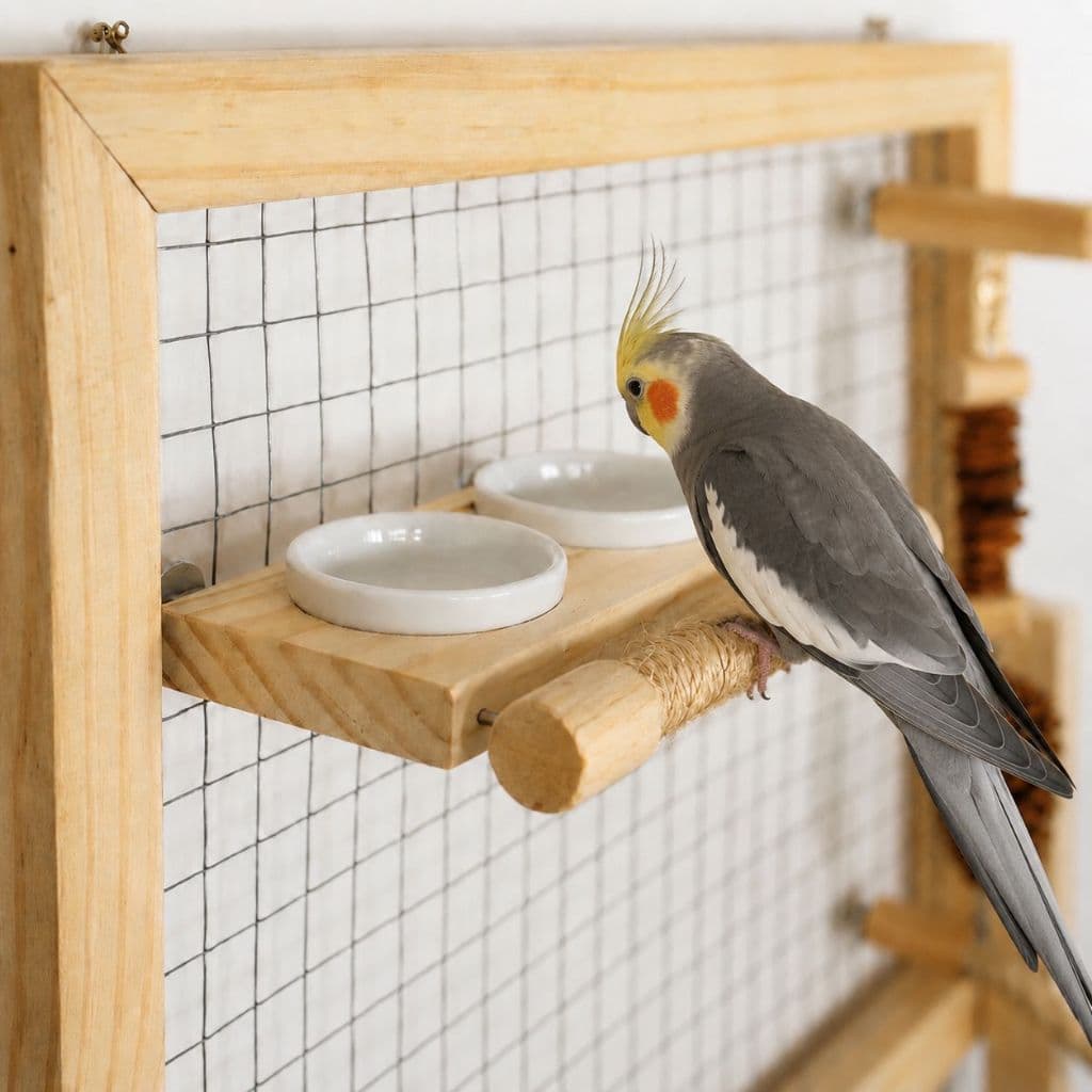 Comedouro para Aves - HomeVerse Premium, Calopsita, Periquito, Agapornis, Ring Neck