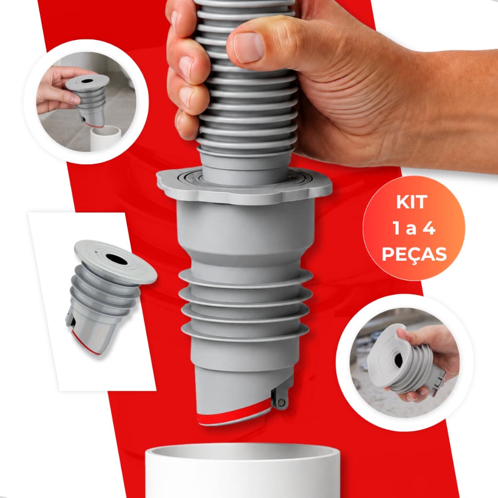 Kit 1 a 4 Anel Vedação em Silicone Tubo Esgoto Cozinha Máquina Lavar Roupa Pia Plugue Drenagem Piso Acessórios Banheiro