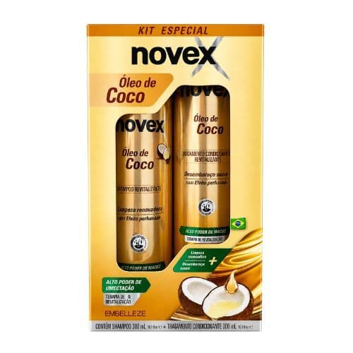Kit Novex Óleo de Coco 300ml Shampoo + Condicionador Embelleze