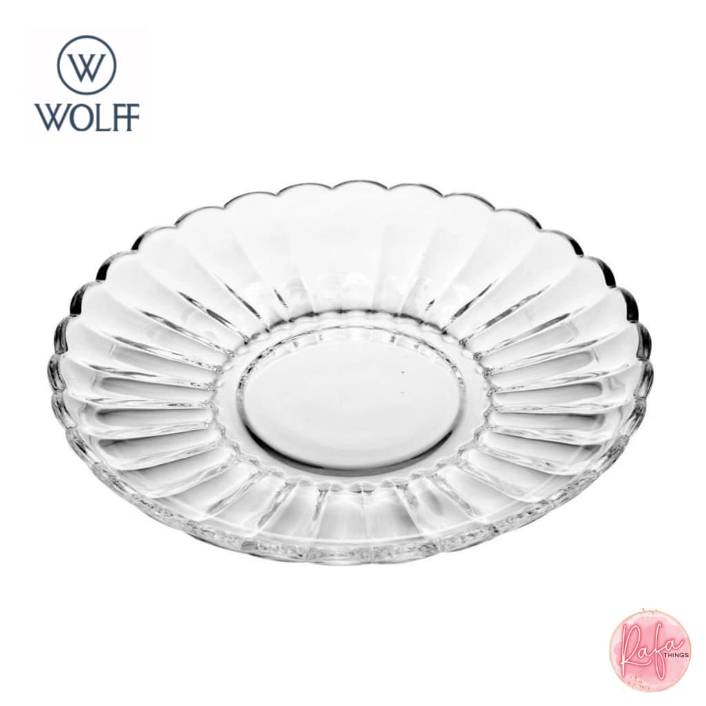 Prato de Vidro Pétala Premium 20cm Wolff Prato para Sobremesa Mesa Posta  Elegante Transparente Luxo