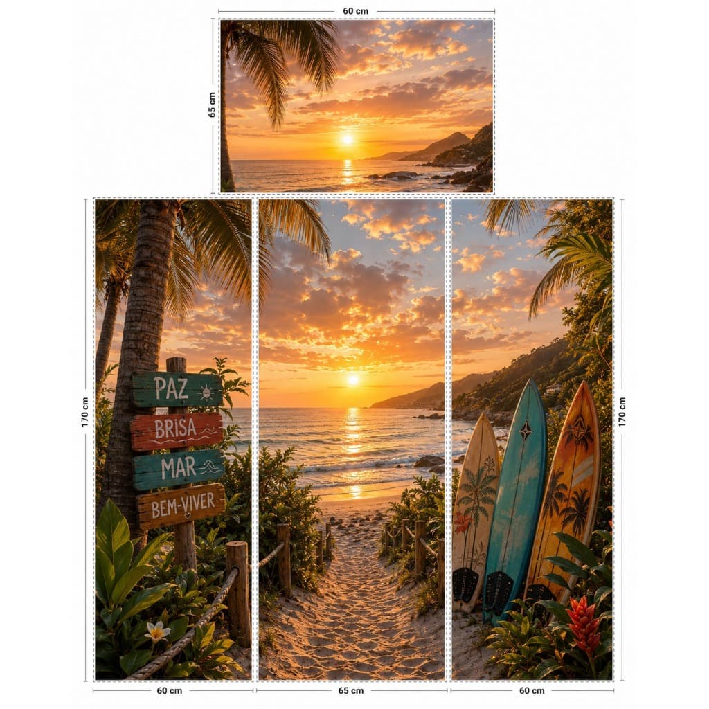 Adesivo Geladeira Personalizado Envelopamento Praia