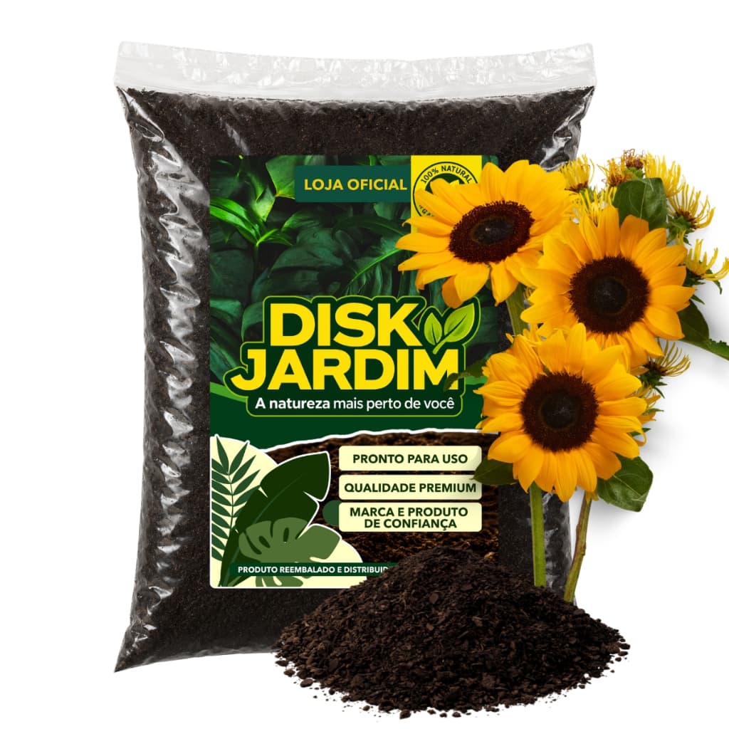 Terra Vegetal Adubada para Girassol Pronto Para Uso Jardim 2kg/5kg/10kg/20kg