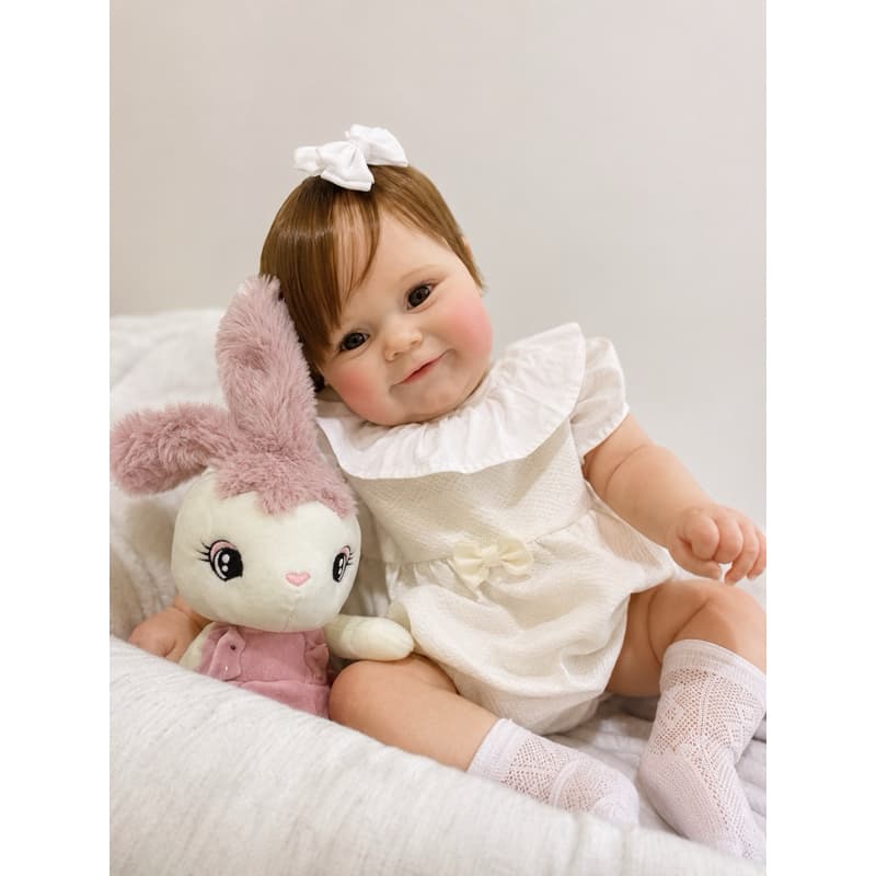 BEBÊ REBORN REALISTA GRANDONA aprox. 60CM MADDIE FIO A FIO - LARRY