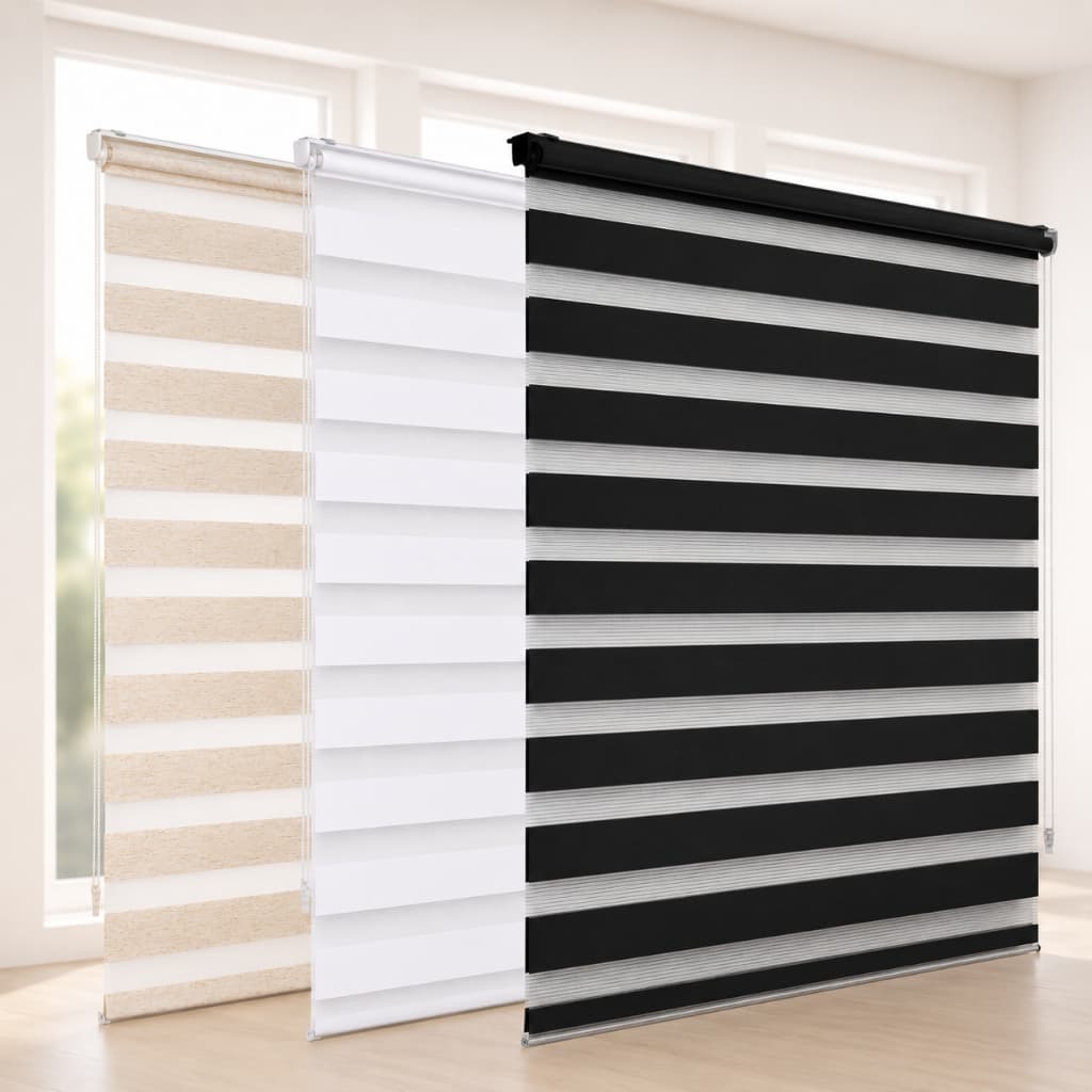 Persiana Dupla Rolo Zebra Double Vision Zebrada Varios Tamanhos Completa Diversas Cores
