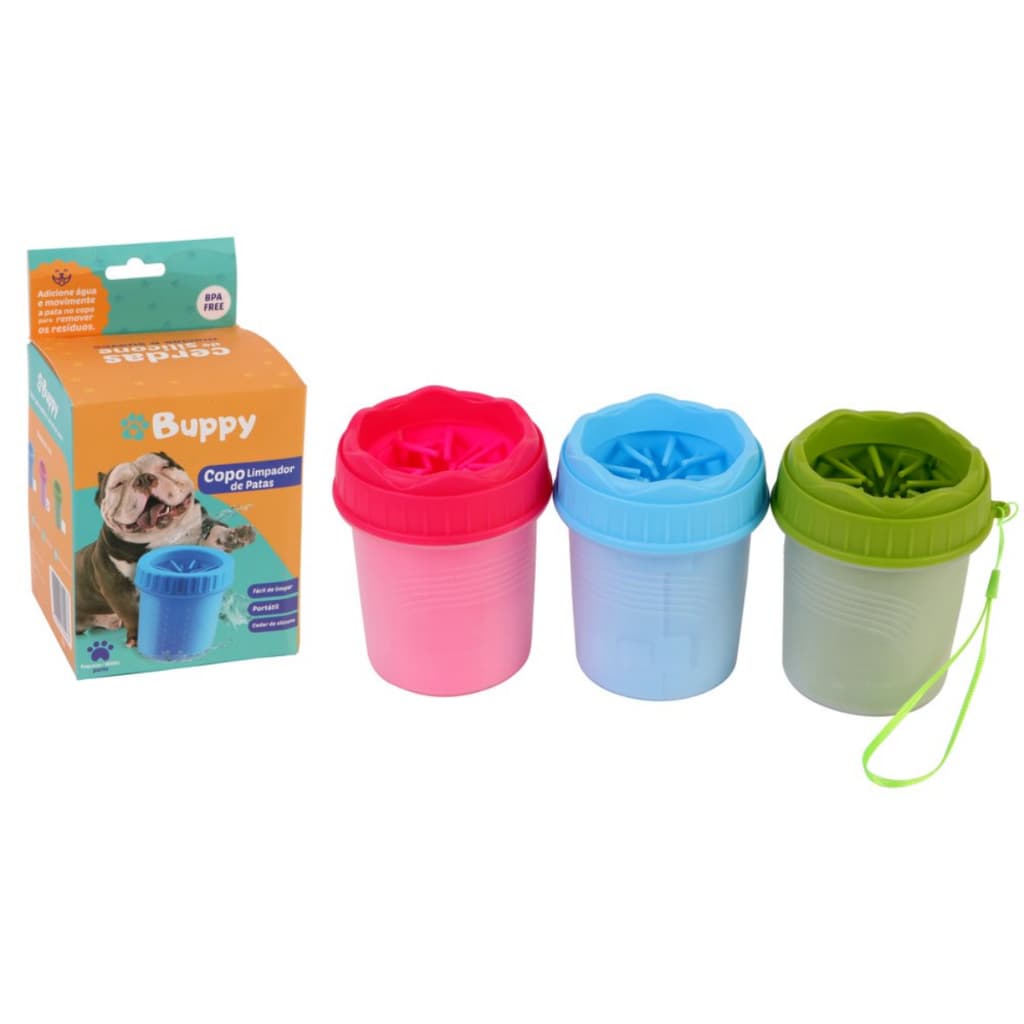 Copo Limpador De Patas Pet 600ml Para Cães Silicone Portátil