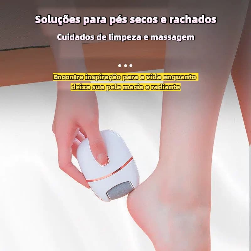 Removedor automático de calosidades para os pés, 4 modos de esfoliação, 15.000 RPM, inclui 2 cabeças abrasivas.