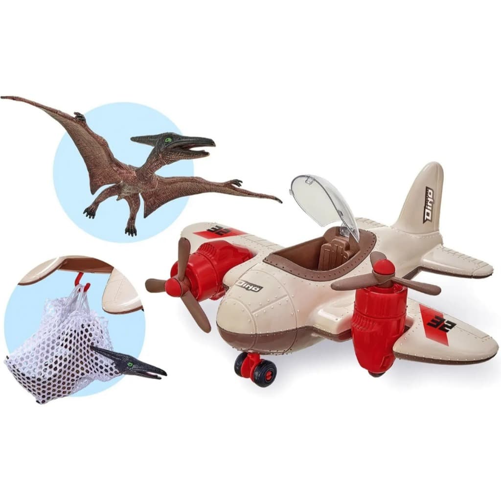 Avião Infantil Com Dinossauto Pterossauro - Usual Brinquedos