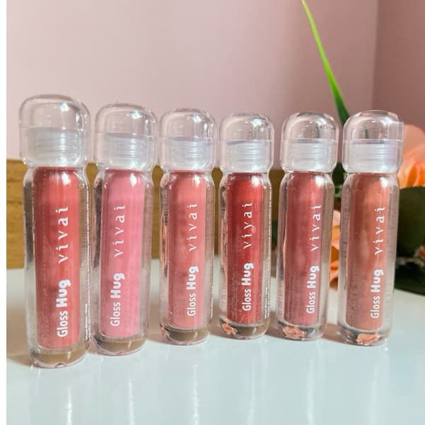 Gloss Hug Vivai Cores | Brilho Labial Alta Pigmentação | Efeito Volume e Lábios Hidratado