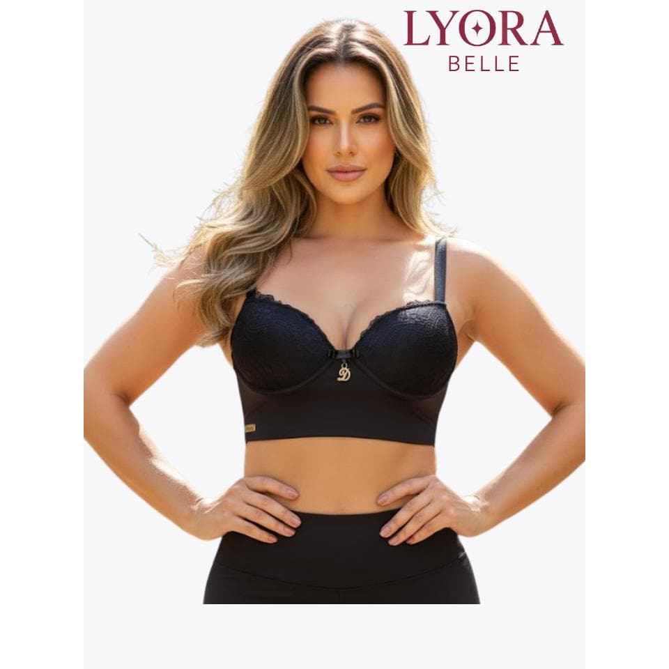 Sutia Reforçado Com Renda Plus Size Fecho Triplo Bojo Alta Sustentação Alça larga