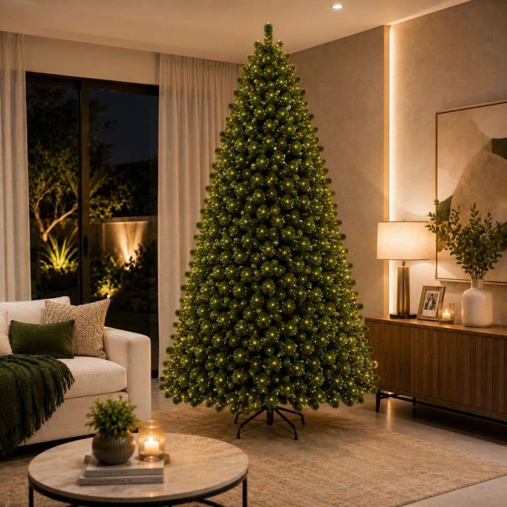 Arvore De Natal 2,10 Metros 650 Galhos Cheia Pinheiro Luxo Cor Verde