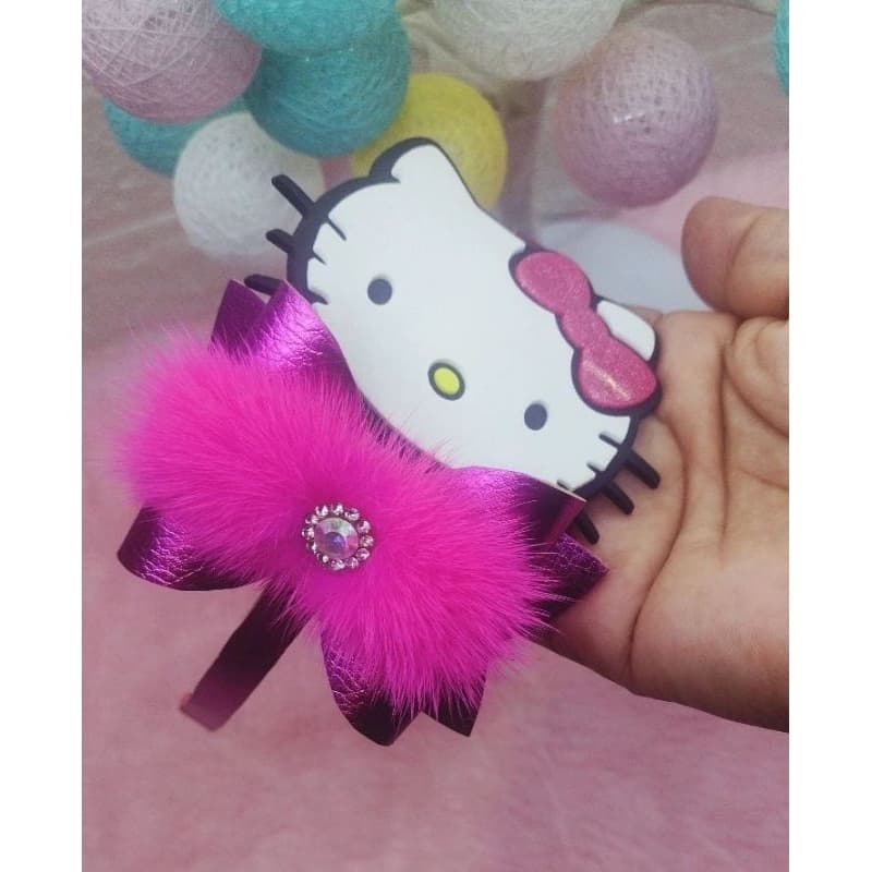 Tiara  laço  Hello Kitty Rosa Pink
