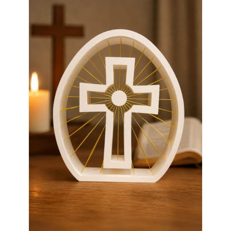 ✝️ Cruz Decorativa Sagrada – Fé, Elegância e Significado para o seu Lar