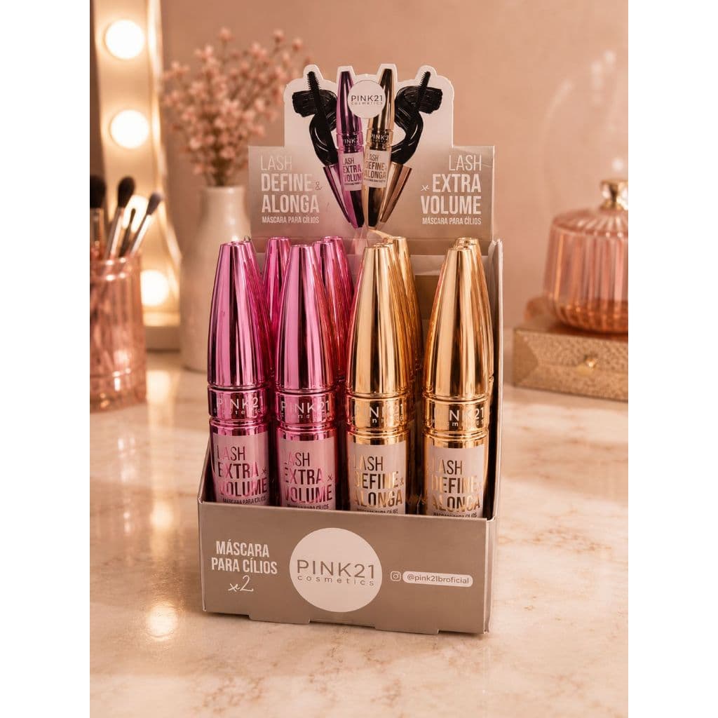Máscara de cílios - PINK21 - Lash Define e alonga - Extra volume