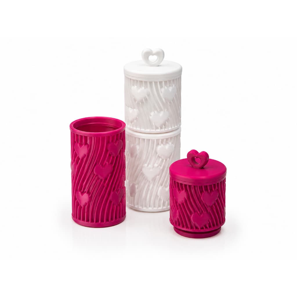 Porta Batom Coração Chaveiro - ROSA