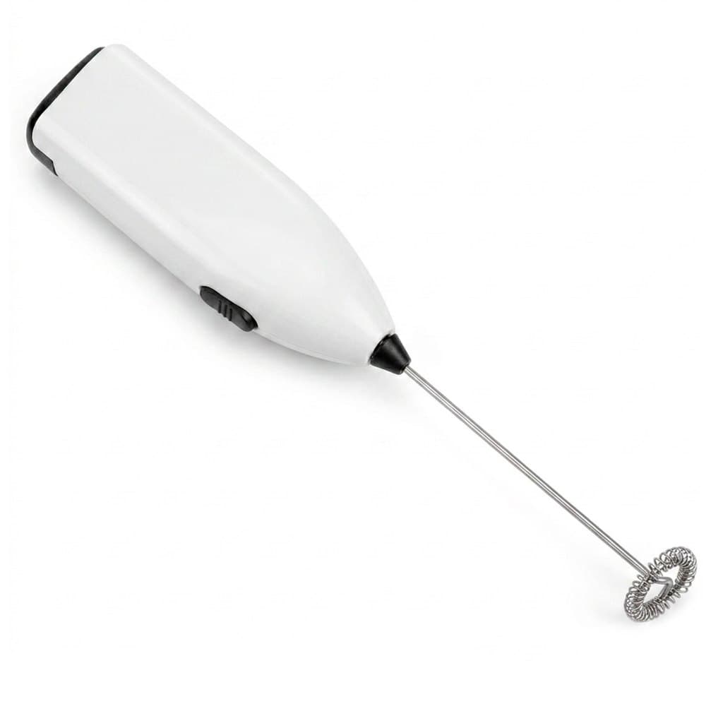 Mixer Misturador de Café Chocolate Quente Claras Liquidos a Pilha Branco