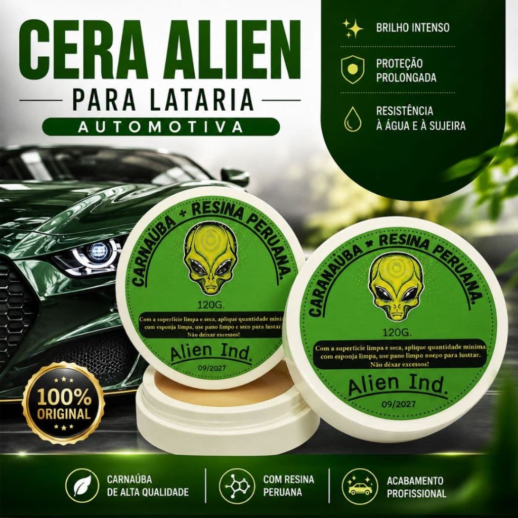 Cera Carnaúba Automotiva Tira Riscos e Queimado do Sol - Espelhamento Cerâmico Polimento