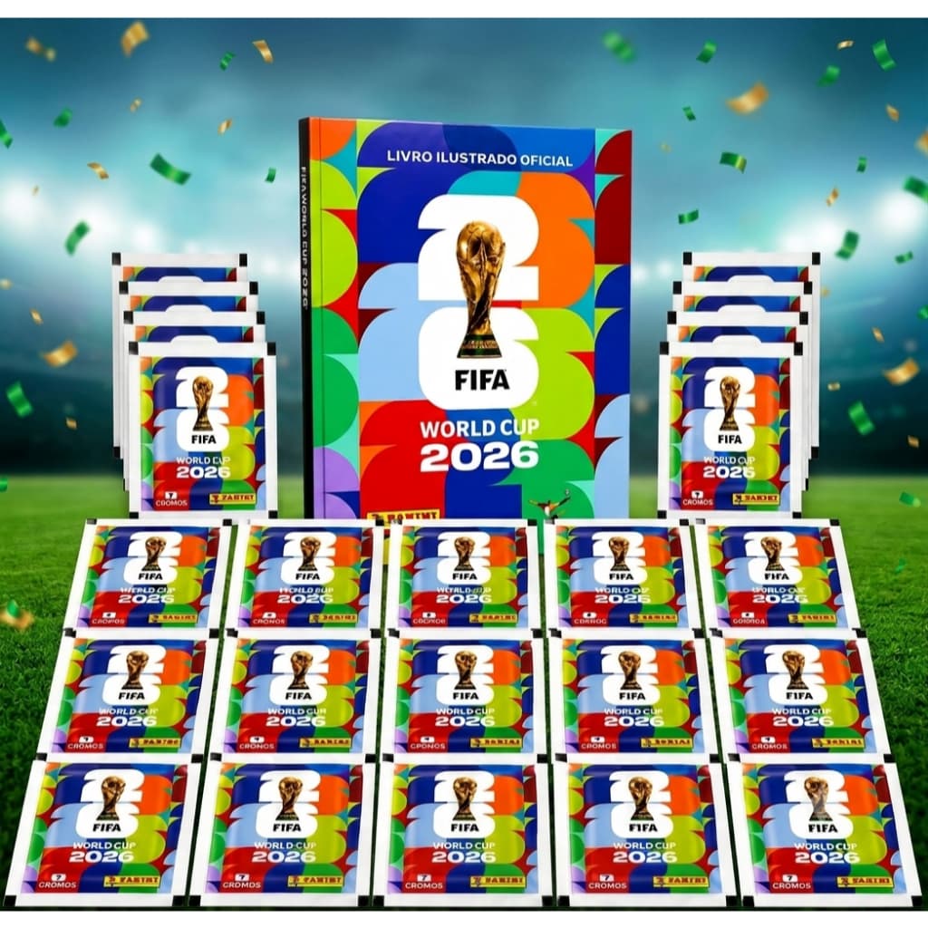 Kit ORIGINAL Album da Copa Do Mundo Fifa 2026 + Figurinhas - Capa Dura