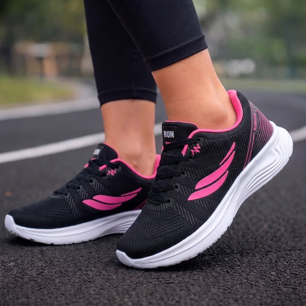 Tênis Feminino Casual Esportivo Respirável Academia Caminhada Corrida Fitness Leve