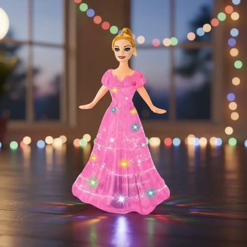 Boneca Dançarina Dança com Luz Som Luz Bate E Volta Barata