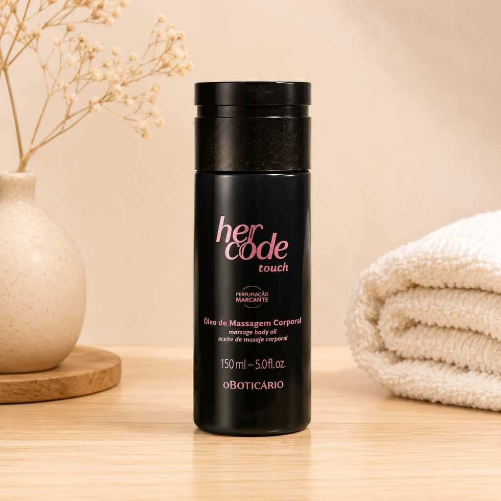 Óleo de Massagem Corporal Her Code Touch O Boticário 150ml