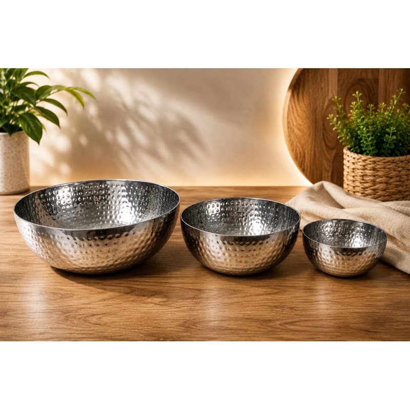 kit tigelas inox  com 3 Peças | Elegância e Praticidade para sua Cozinha