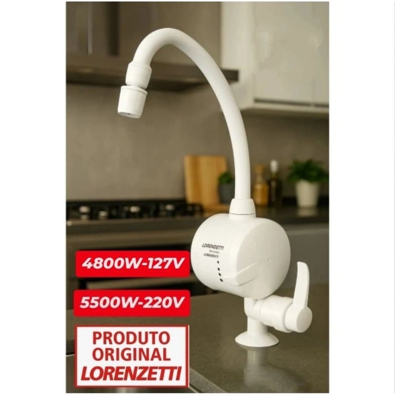 TORNEIRA ELÉTRICA LOREN EASY P/ BANCADA (220V/5500W) (110V/4800W)-Lorenzetti